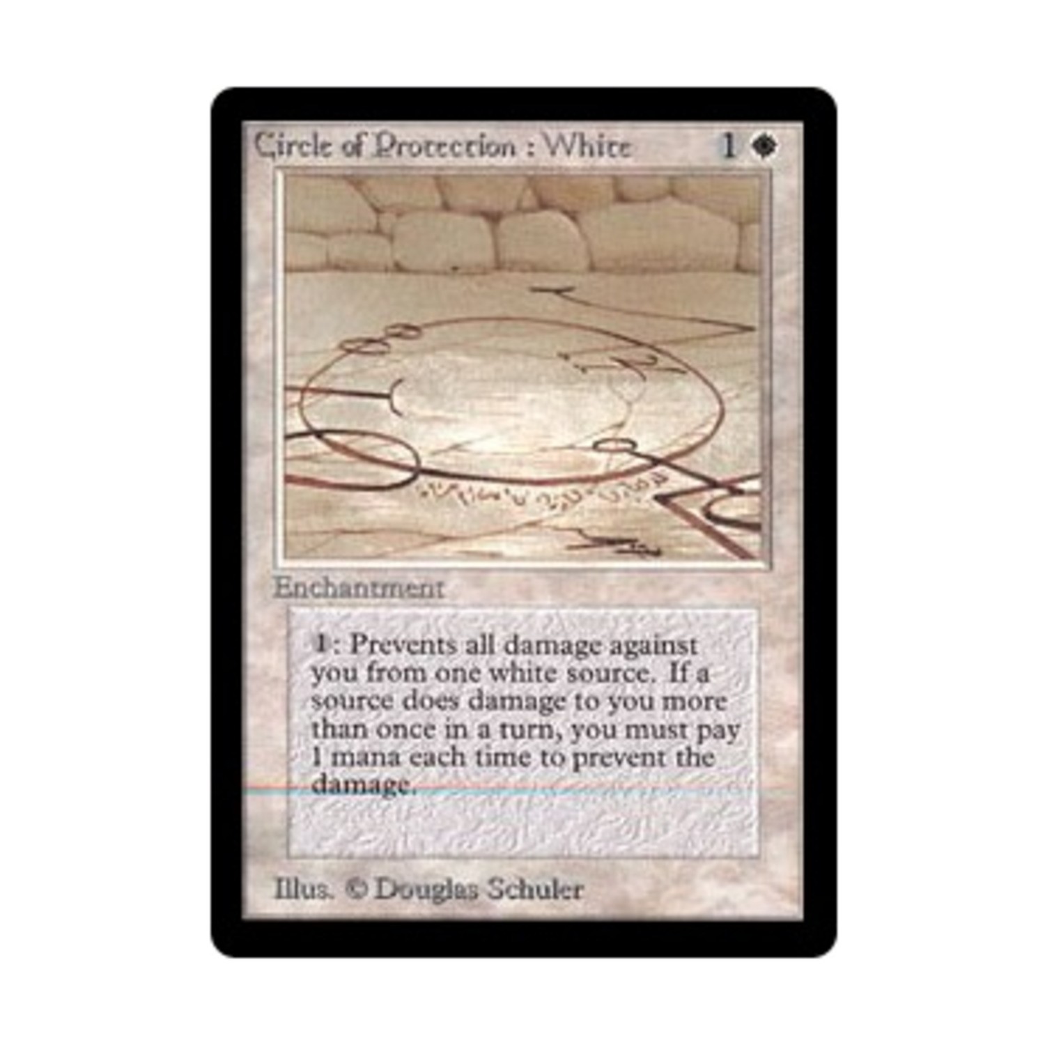 WOTC MtG Beta Circle of Protection: White (C) VG