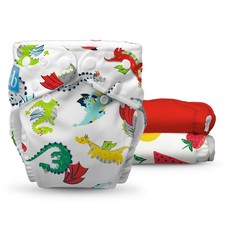 Charlie Banana 3 Pack Reusable Adjustable Cloth Diaper, One Size - Dragon Feast