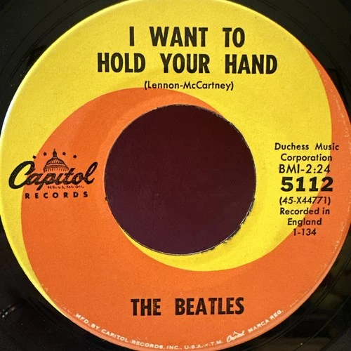 The Beatles I Want To Hold Your Hand Record 45 RPM Vinyl