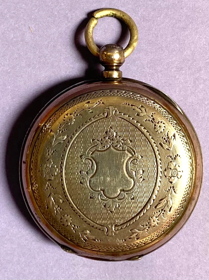 .800 SILVER WATCH CASE DOUBLE KEY WIND 7 JEWEL SWISS FAVRE FRERES MOVEMENT WORKS - Image 4 of 4