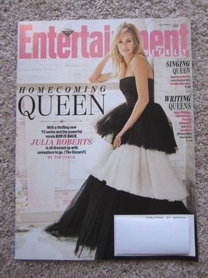 Entertainment Weekly Julia Roberts Ben is Back Homecoming Queen, November 2018
