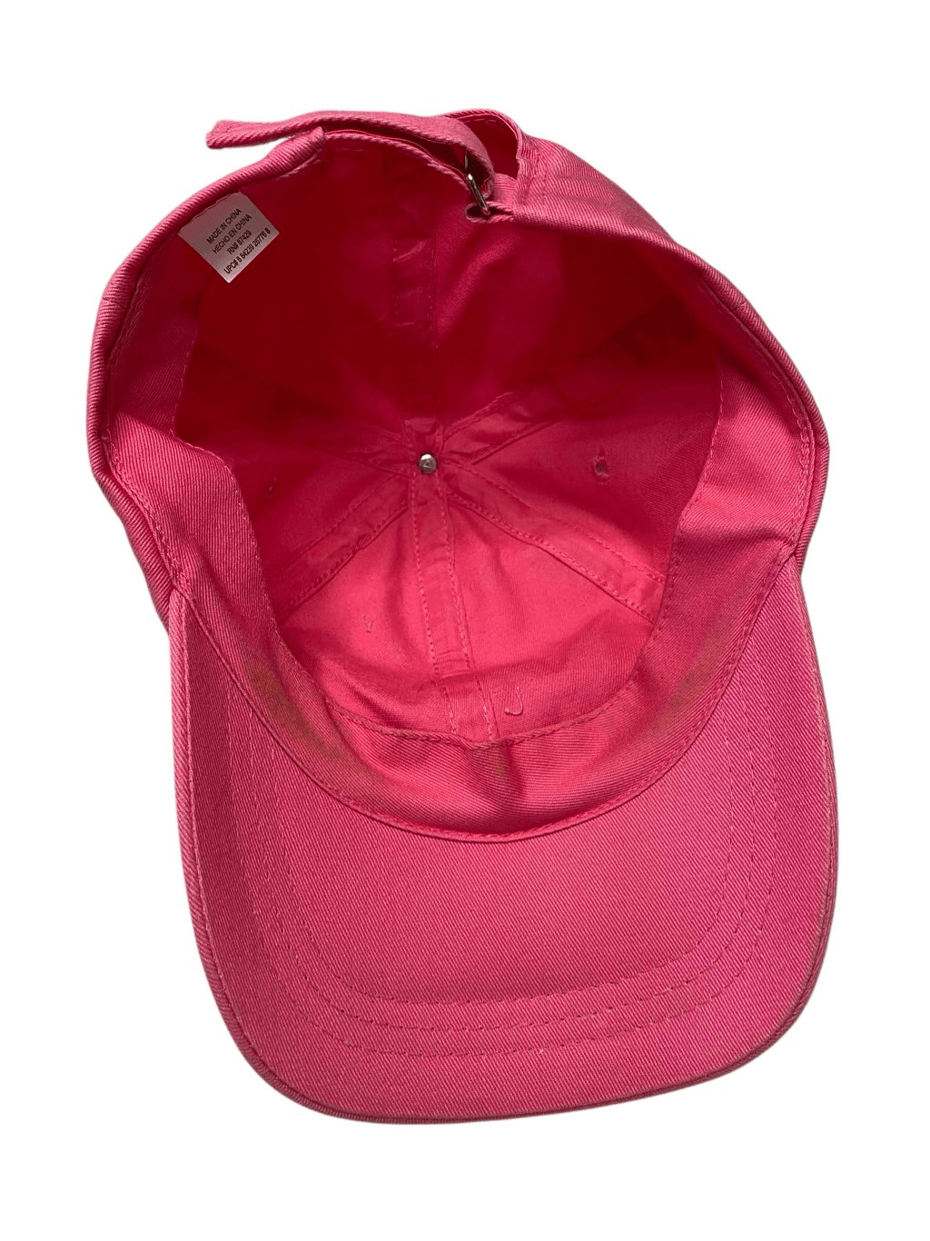Pink Adjustable Baseball Cap Solid Cotton Blend C… - image 5
