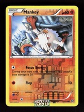 Pokemon Mankey 52/114 LP Reverse Holo Steam Siege