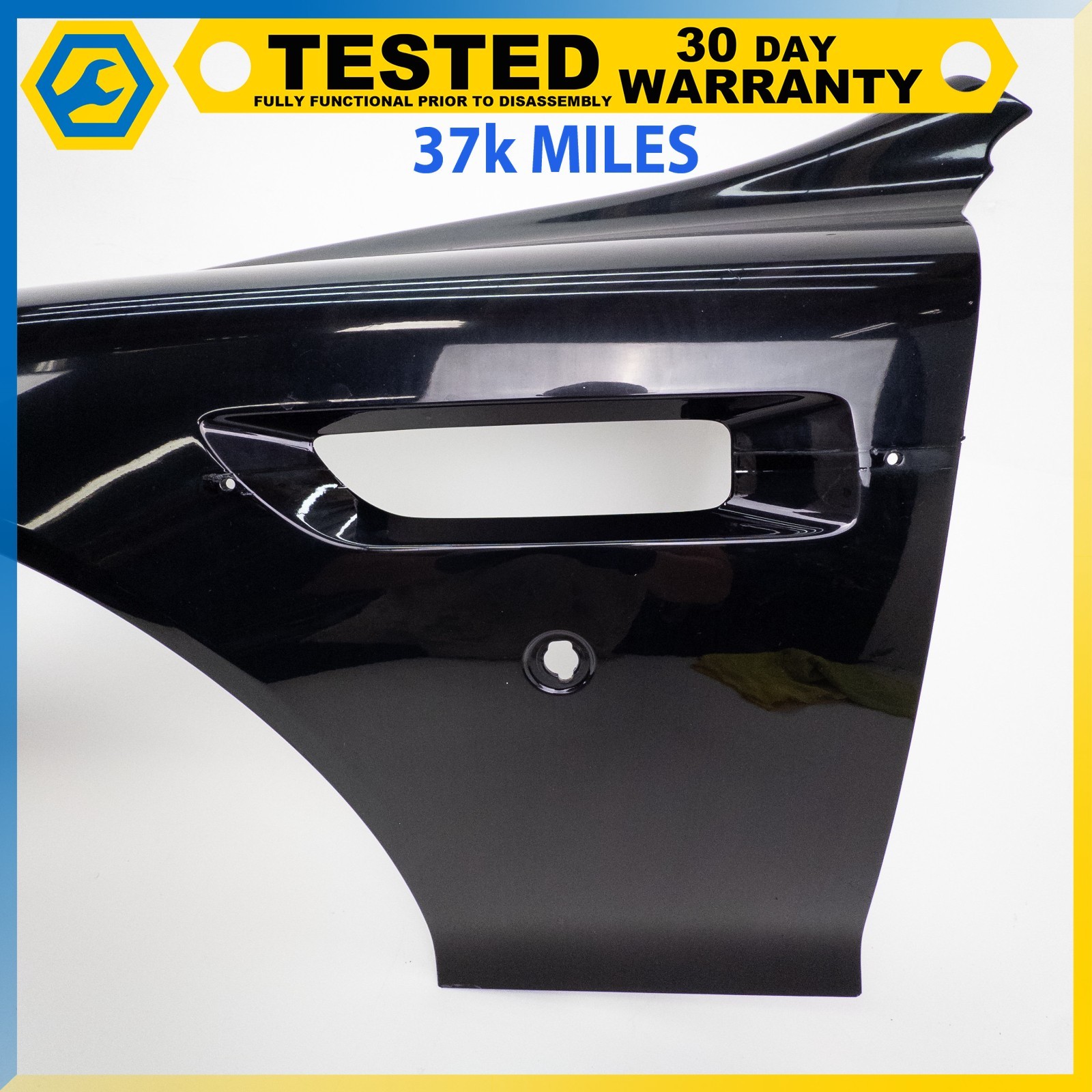 05-12 ASTON MARTIN DB9 FRONT LEFT DRIVER SIDE FENDER PANEL BLACK OEM