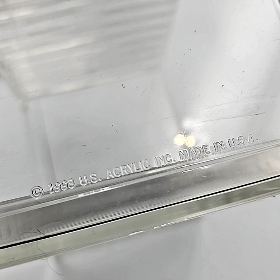 U.S. Acrylic Inc. Clear CD Storage Display Rack 30 Disc 1993 USA Vintage Rare - Image 4 of 4