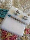925 Sterling Silver Round Moissanite Stud Earrings 1.60 CTW  — photo 2