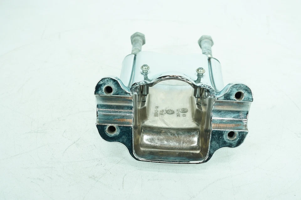 2005 Harley Sportster XL1200 C Custom OEM Front Handlebar Riser Top Clamp Chrome - Image 2 of 4