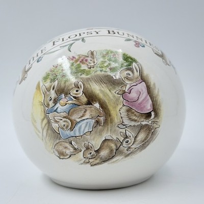 ROYAL ALBERT BEATRIX POTTER THE FLOPSY BUNNIES SPARSCHWEIN / SPARDOSE 1986