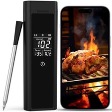 Wireless Meat Thermometer Bluetooth Digital, Smart Meat Thermometer Digital w...