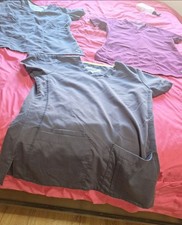 Grey  s Anatomy Signature by Barco Women  s Scrub Shirt Lot Tops 3 Total Size S