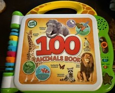 Leap Frog Learning 100 Animals Book English Spanish Interactive Bilingual Tested