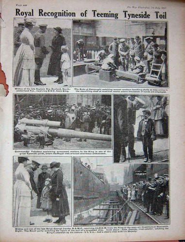 Original Old Vintage Print 1917 Ww1 Duke Connaught Commander Tabuteau Sailors