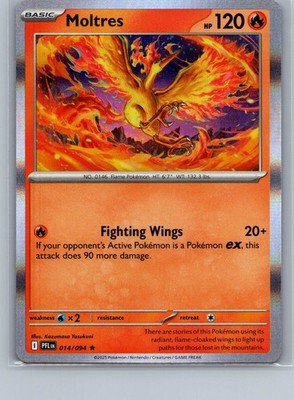 Moltres 014/094 Holo Rare Card Me02: Phantasmal Flames Pokémon TCG Pack Fresh NM