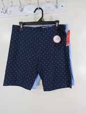 New Wonder Nation 2 Pack Bike Short Size XL 14 16 Plus Girls Blue Polka Dots