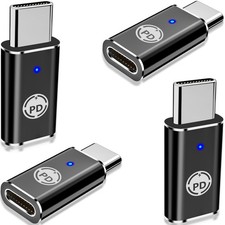 【Apple MFi Certified】Lightning to USB-C Adapter, 4Pack(USB C Male), Black