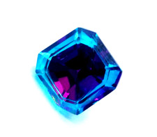 9 CT+ Natural Pitambari Sapphire Bi-Colour Asscher Cut Loose Certified Gemstone