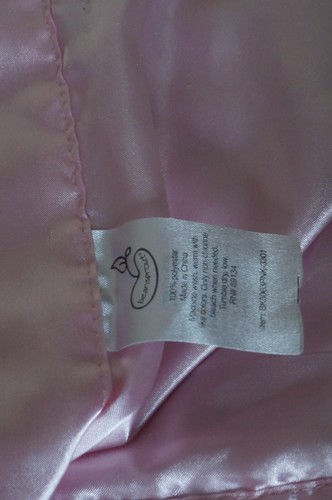 BABY Blanket BEANSPROUT Pink EMBOSSED FLOWER Floral Allover Pattern Satin Trim - Picture 2 of 14