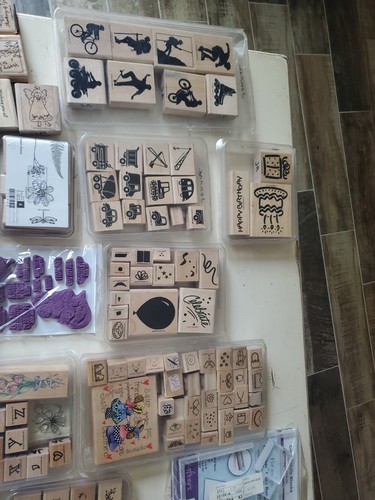Riesiges 240 Lot Gummistempel Vintage Stampin Up Holzstempel Basteln Holz - Bild 5 von 13