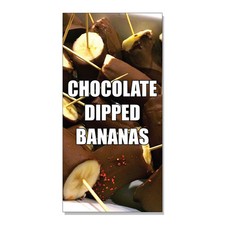 Chocolate Dipped Bananas Restaurant Food Bar DECAL STICKER Retail Store Sign