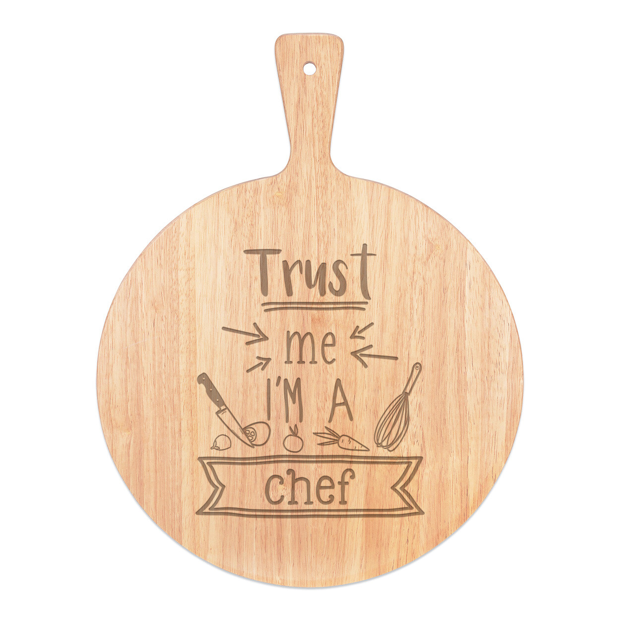 Trust Me I'm A Chef Pizza Board Paddle Wooden Funny Best Favourite