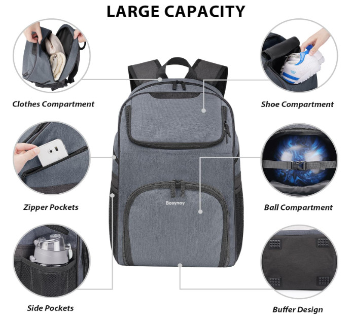Bowling Backpack Bowling Ball Bag Totes for Single Ball with Shoe Compartment