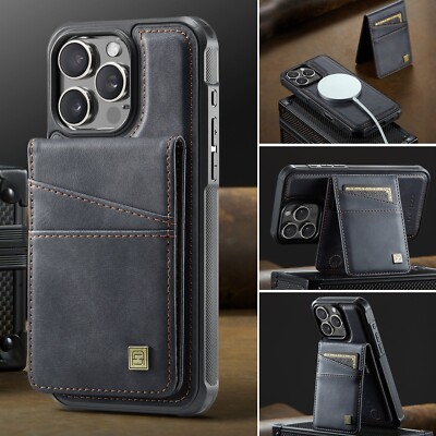 AutSpace Luxury Flip Card Wallet PU Leather Case Stand Cover removeable 2 in 1