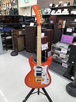 ESP] Custom Guitars Orange Electric Guitar W/Hard Case Used