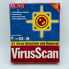 MCAFEE VirusScan VSF-CD01-NA-400/CD-600 New Sealed Rare Vintage Software
