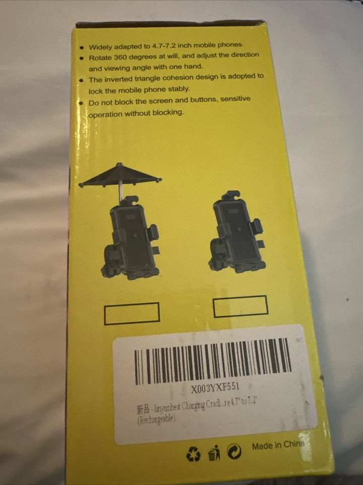 Bike Phone Mount, Anti Shake Bicycle Phone Holder 360° Rotation - Image 2 of 3