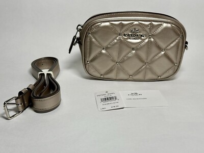 coach convertible quilted leather belt bag