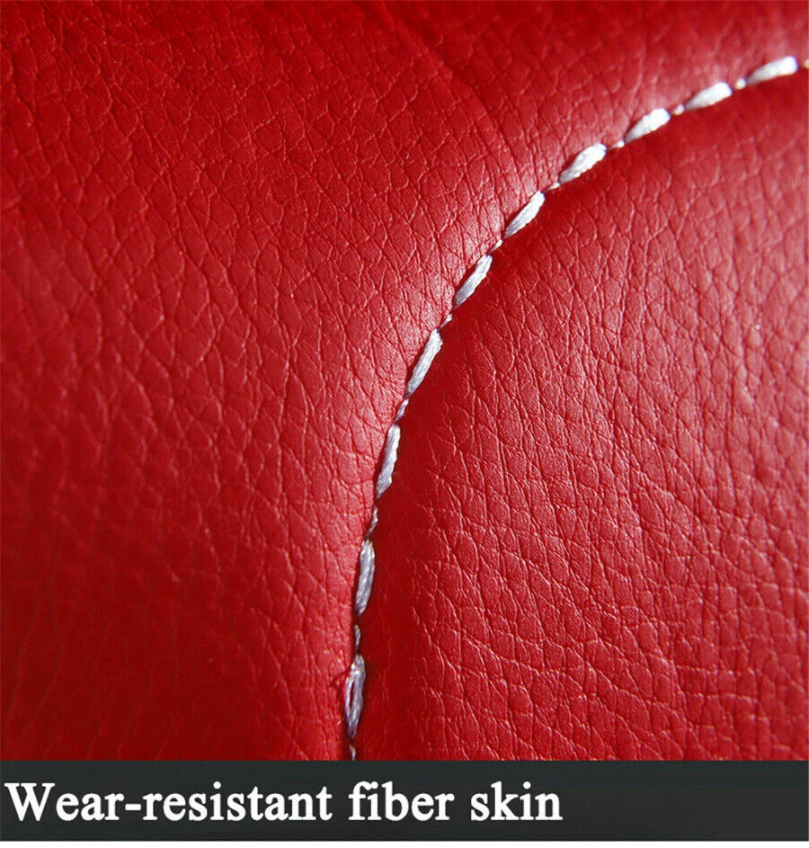 Deluxe Wear resistant Leather 5-Seat Car Seat Covers Front Rear Cushion Full Set - Image 4 of 4