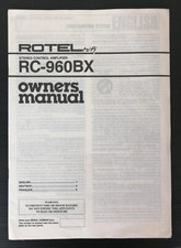 ROTEL RC-960 BX - ORIGINAL MANUAL - 12 PAGES