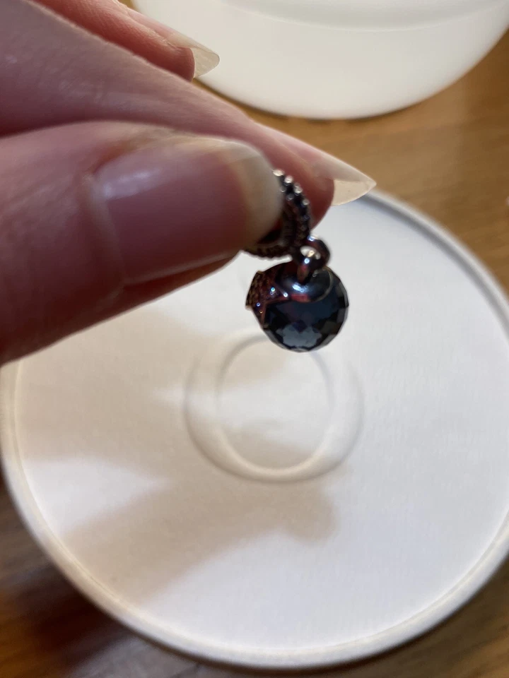 Pandora Pendente Luna E Stella Blu 791392NBC Moon And Star Dangle Blue Crystal - Immagine 4 di 4