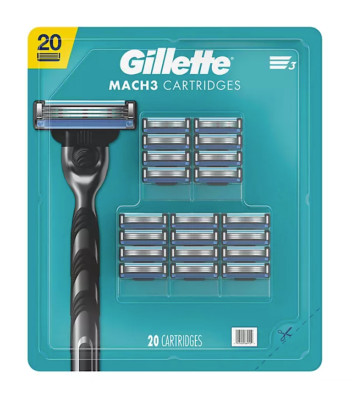 Gillette Mach3 Men's Razor Blade Refills New Pack of 20