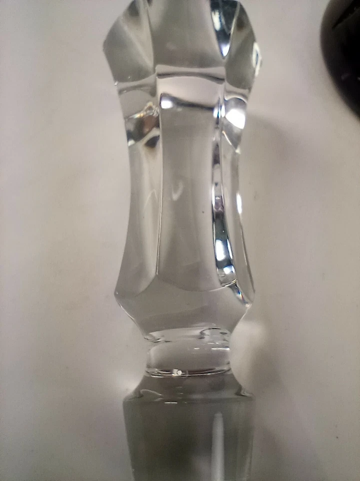 Bohemian Amethyst Cut Glass Decanter Vinegar Oil - Image 4 of 4