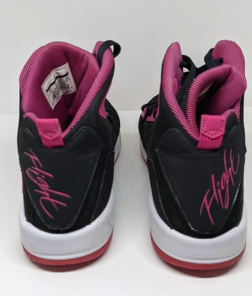 Nike Jordan Flight 630611-060 Black Pink Shoes Youth Girls Size 8 Michael Jordan - Image 4 of 4
