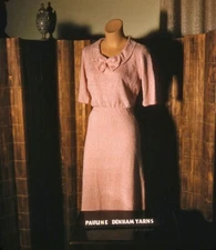 Vintage Stereo Realist Photo 3D Slide PINK DRESS Paul Denham Yarns