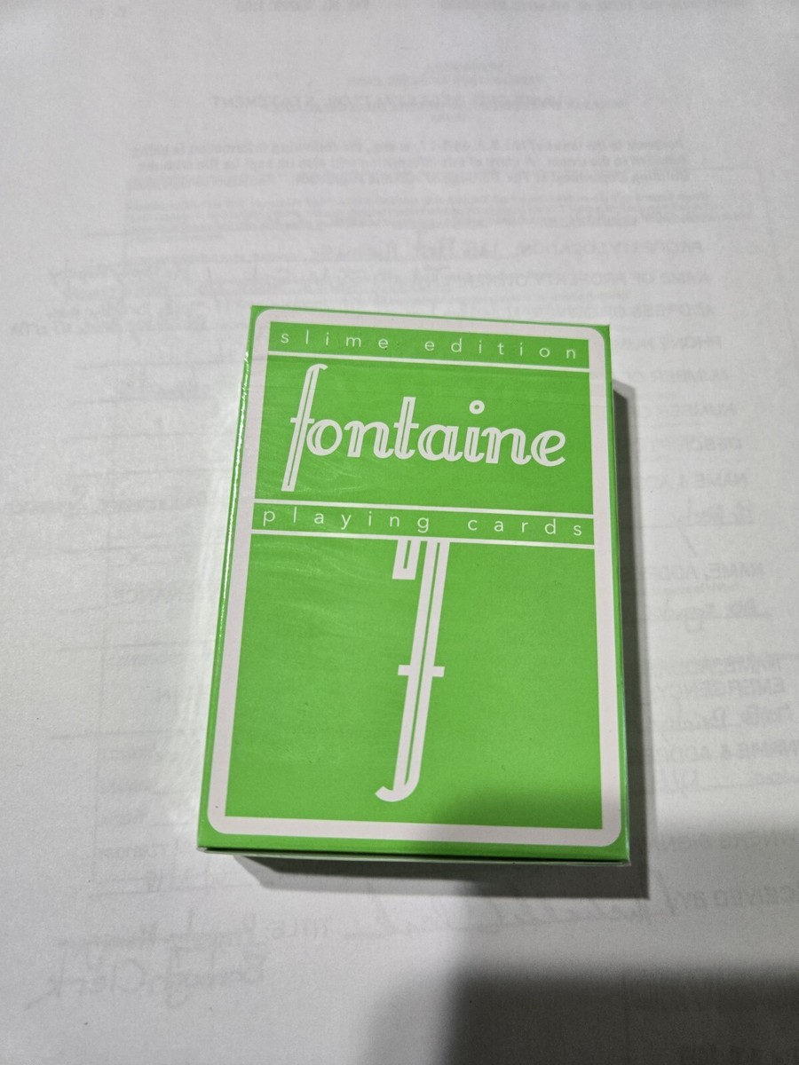 Fontaine Slime Neon Green Playing Cards Deck Futures Safety