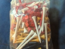 200 Ct Professional Tee 2 3/4" Wood Tees MULTI Color Short