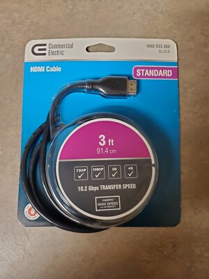Commercial Electric HDMI Cable 3 Ft. 