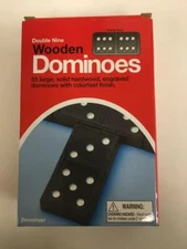Pressman Double Nine Wooden Dominoes Brand New 