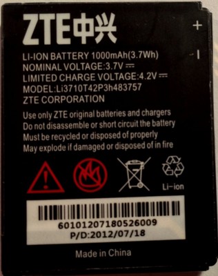 Zte f327s аккумулятор