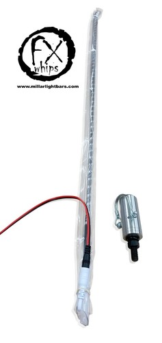 SINGLE 3FT quick disconnect ORANGE LED light whip SXS ATV UTV rzr - Picture 3 of 3