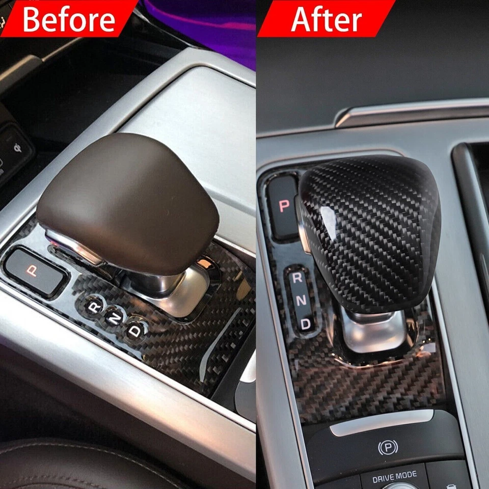 Repuesto de cubierta de perilla de cambio de fibra de carbono 3K real para Stinger GT 2018-2023 Foto 3 de 4