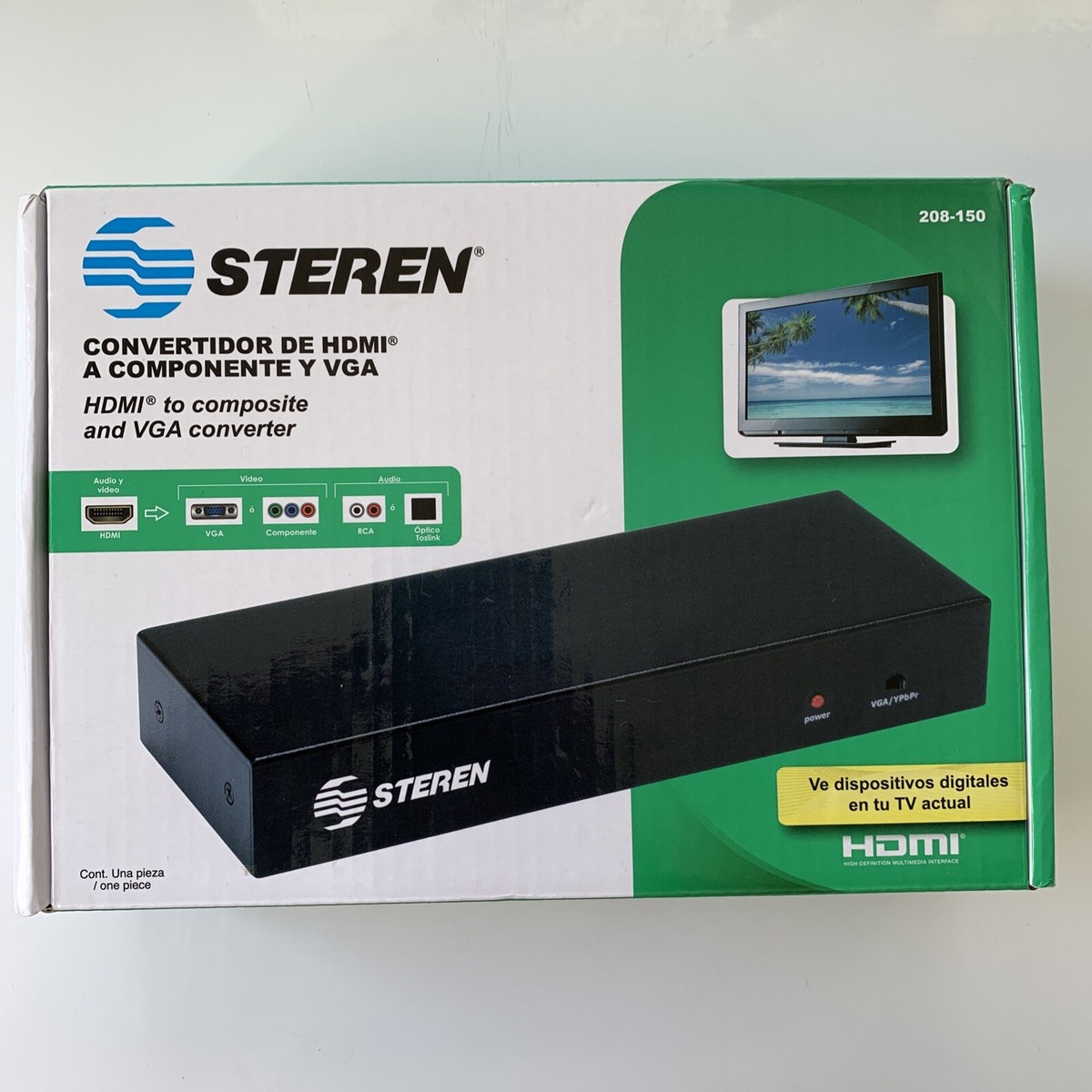 Steren Hdmi Convertidor Coaxial A Vga Steren Hdmi Vga Adaptador De