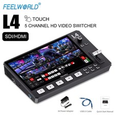 FEELWORLD L4 Multi Camera Mixer Switch 10.1" Touch Screen USB 3.0 Video Switcher