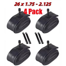Heavy Duty Bike Tubes 4 PCS 26 x 1.75 - 2.125 Schrader Valve Bicycle Inner Tubes
