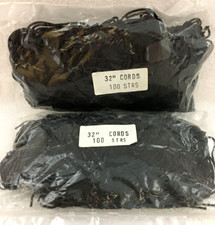 Lot of 2 Bags Jewelry Cord Black Nylon 32" Long Each 100 Per Bag Crafts NEW