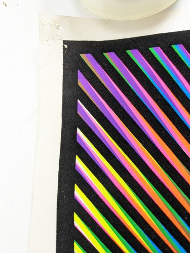Vtg 1976 23" x 35" COSMIC FANTASY Psychedelic Blacklight Poster Flocked Velvet - Picture 11 of 21