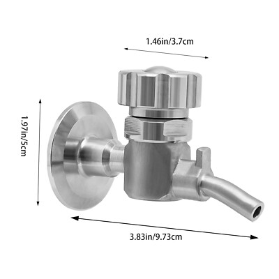 2 Pcs 1.5'' SS304 Stainless Steel Beer Sampling Valve Clamp End